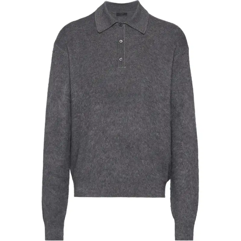 Prada cashmere-silk polo jumper