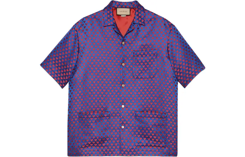 GUCCI Valentine's Day Collection FW23 Shirt Men's Blue