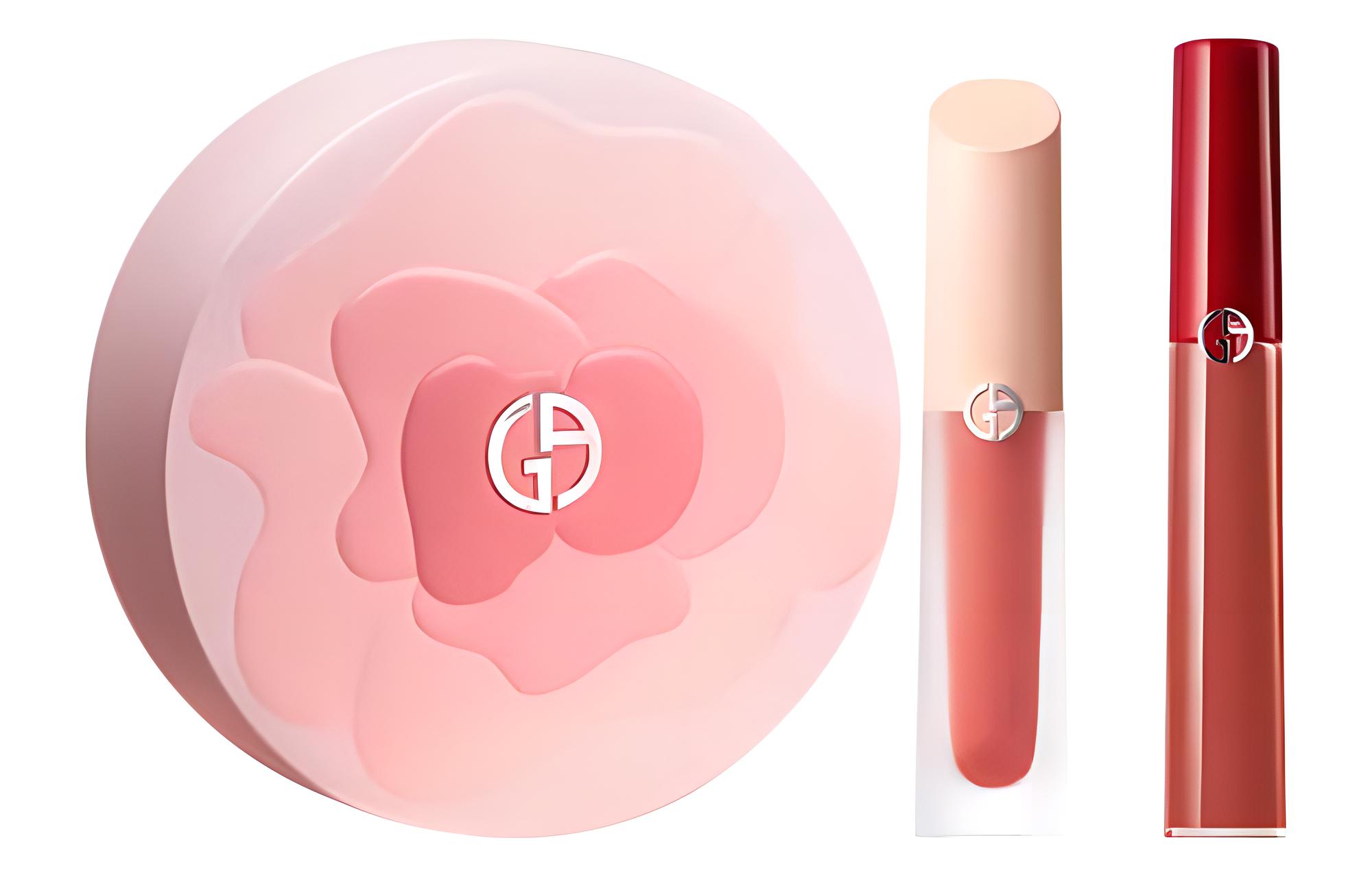 GIORGIO ARMANI Armani, nude lip gloss, makeup primer, matte nutritious set, long-term effect, 2 pieces
