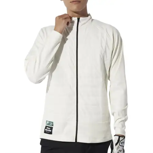 FILA Shirts Men's Gray White Stand Collar Moderate