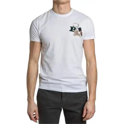 Burberry T Shirts Men's White Crew Neck Moderate