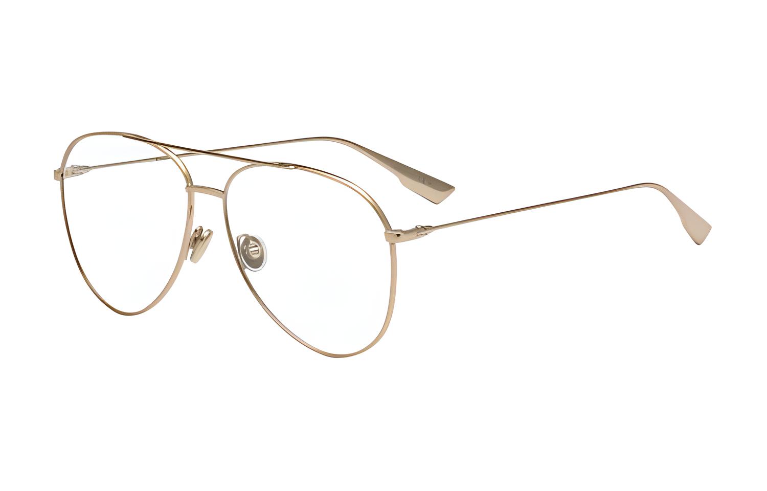 DIOR Metal Aviator Eyeglass Frames Women's Gold