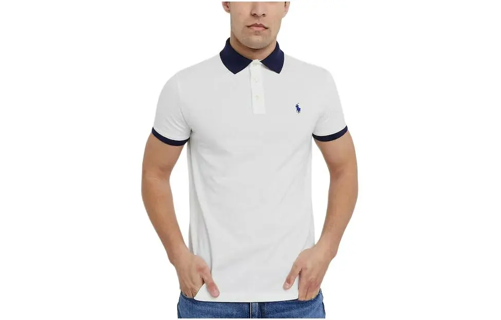 Polo Ralph Lauren Polo Shirt Custom Slim Fit Men's White