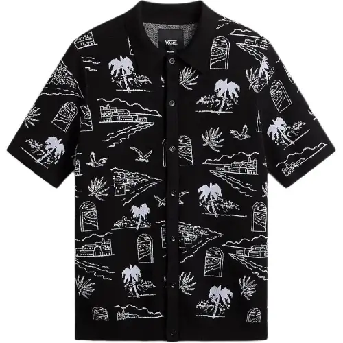 Vans Shirts Men's Black Lapel Moderate Other