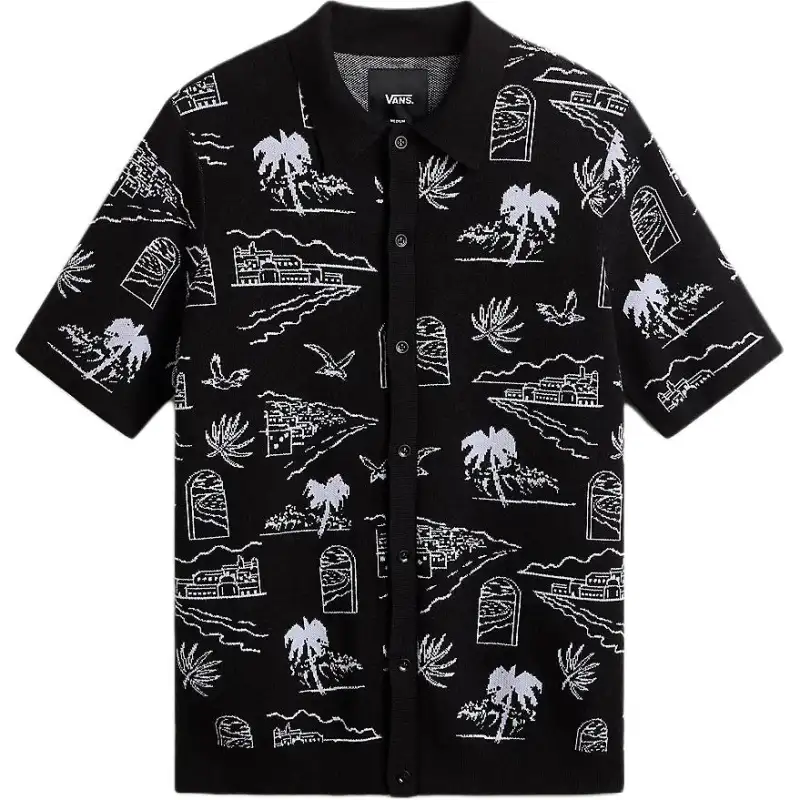 Vans Shirts Men's Black Lapel Moderate Other