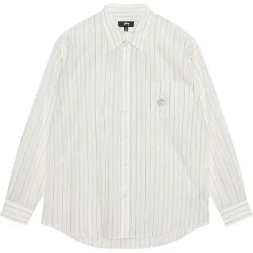 Stussy Classic Striped Cotton Linen Shirt