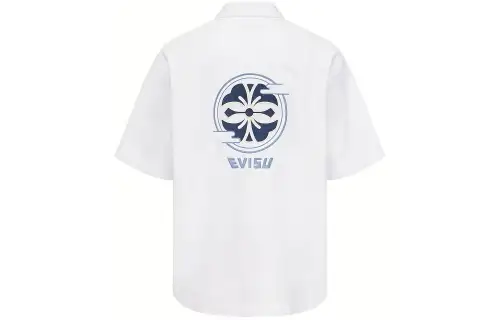 EVISU Shirts Men's White Lapel Moderate Other