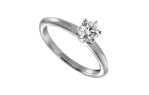 TIFFANY & CO. Platinum, Diamond Rings Women's Silver