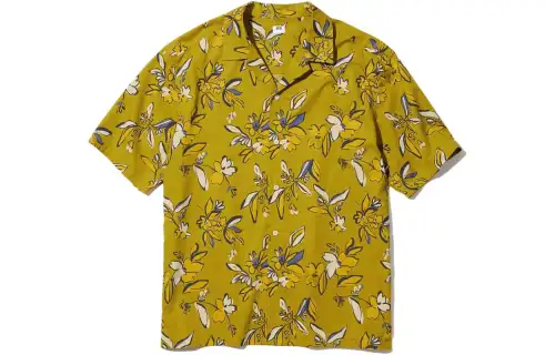 UNIQLO Shirts Men's Earth Yellow Lapel Moderate Other