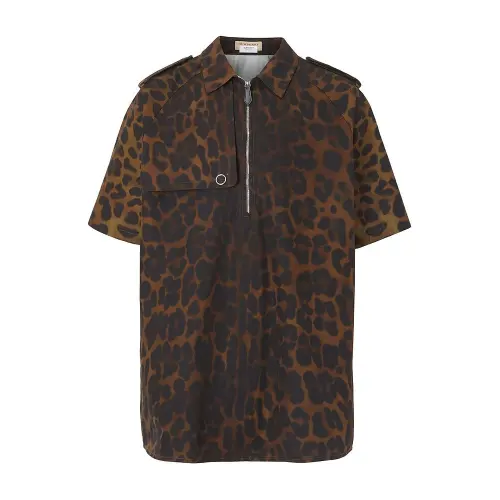 Burberry Shirts Men's Brown Lapel Moderate Mock Two Piece