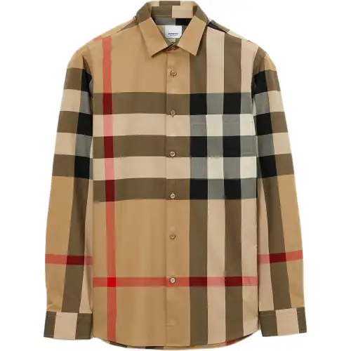 Burberry Checked Button-Up Shirt