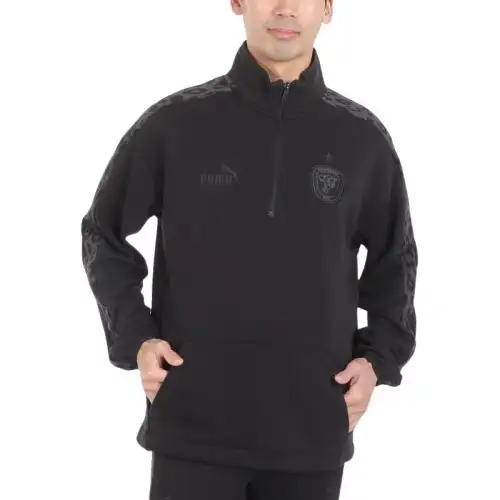PUMA Sweatshirts Men's Black Stand Collar Moderate