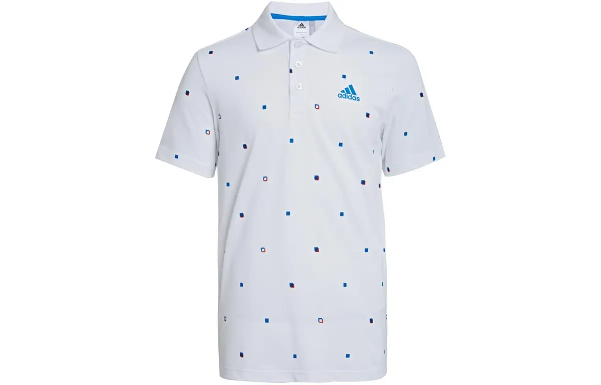 Adidas Polo Shirts Men's White Polo Collar Moderate Straight Fit