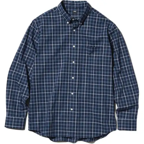 UNIQLO Shirts Men's Dark Blue Lapel Moderate Other