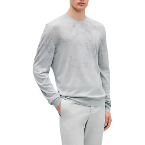 HERMES Cashmere Sweater Men's Gray