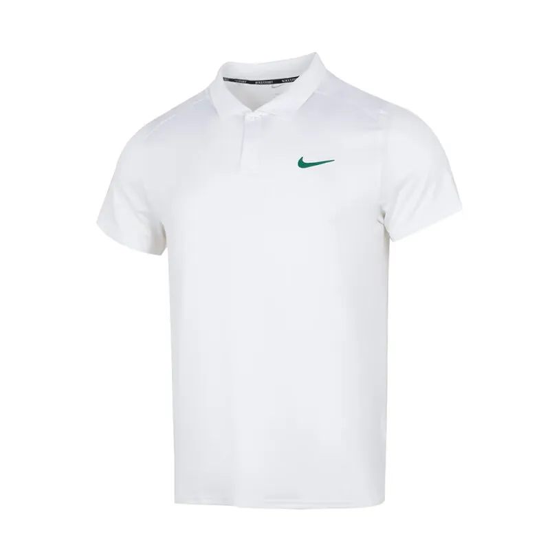 Nike Polo Shirts Men's White Polo Collar Moderate Straight Fit