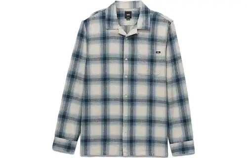 Vans KRUG Shirts Men's Blue Cuban Collar Moderate Other