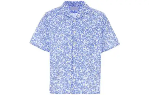 PRADA Shirts Men's Purple Lapel Moderate Other