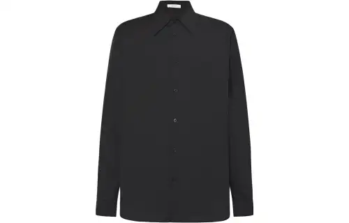 THE ROW Shirts Men's Black Pointed Collar Moderate Other