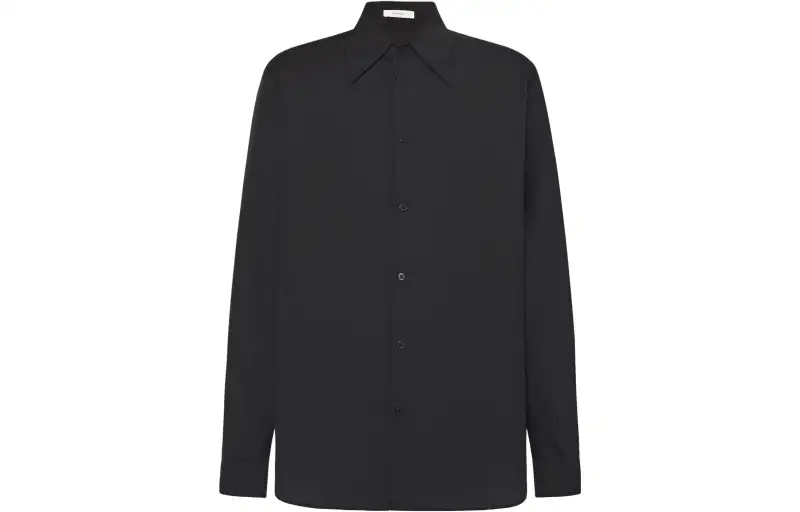 THE ROW Shirts Men's Black Pointed Collar Moderate Other