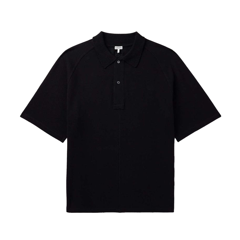 LOEWE Polo Shirts Men's Black Moderate Straight Fit