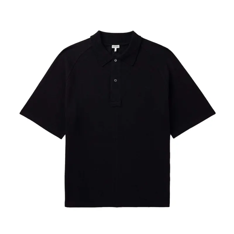 LOEWE Polo Shirts Men's Black Moderate Straight Fit
