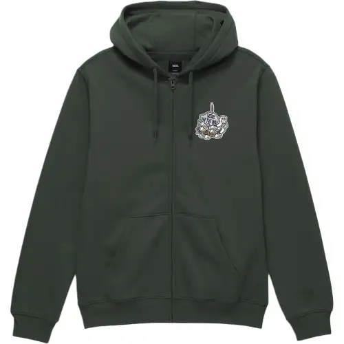 Vans Rearview Full Zip Hoodie Sweatshirt Unisex Army Green