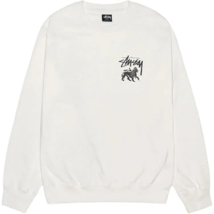 Stussy Rasta Lion Pigment Dyed Crew
