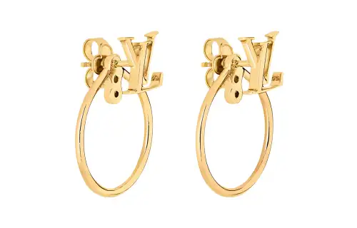 LOUIS VUITTON Lv Initial Eclipse Earrings