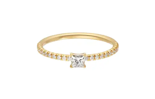 CARTIER Etincelle De Cartier Collection 18K Gold Diamond Rings Unisex Gold