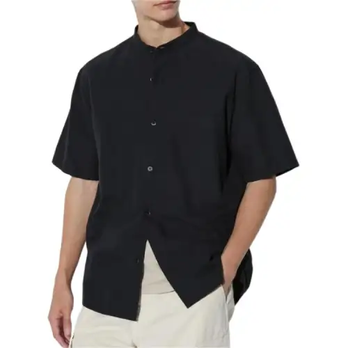 UNIQLO Shirts Unisex Black Stand Collar Moderate Other