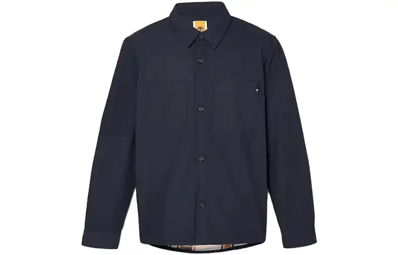 Timberland Shirts Men's Dark Sapphire Blue Lapel Moderate Other