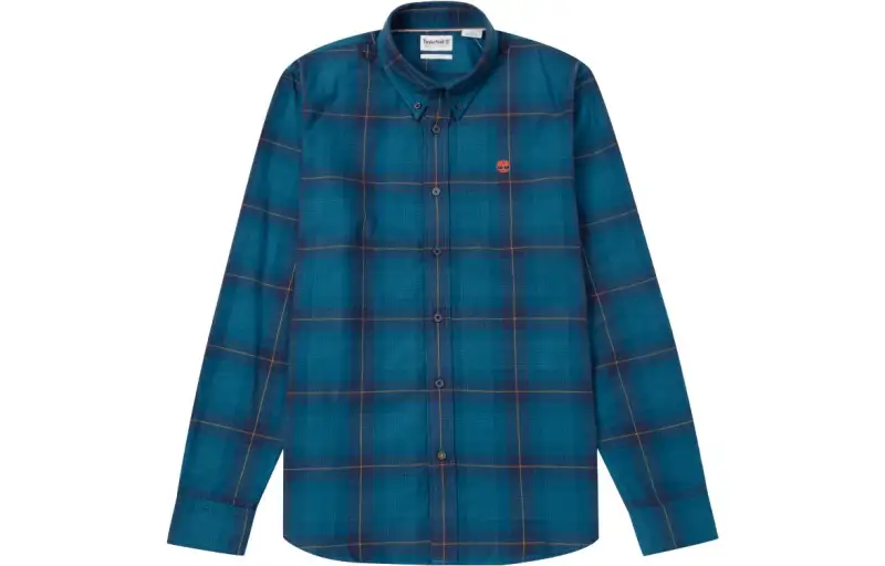 Timberland Shirts Men's Blue Pointed Collar Moderate Shirt