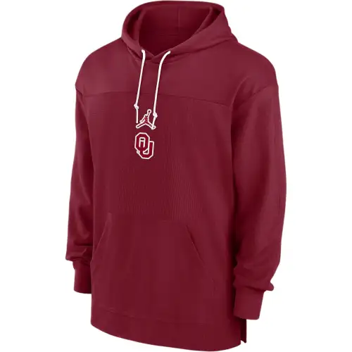 Jordan Oklahoma Sooners Sideline Jersey Men's Jordan Dri FIT College Pullover Hoodie