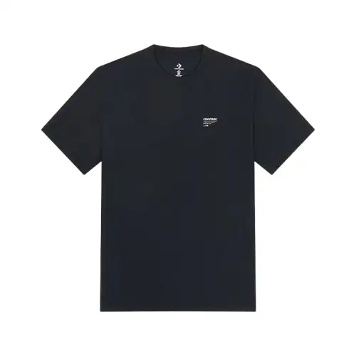 Converse T Shirts Men's Black Crew Neck Moderate Straight Fit