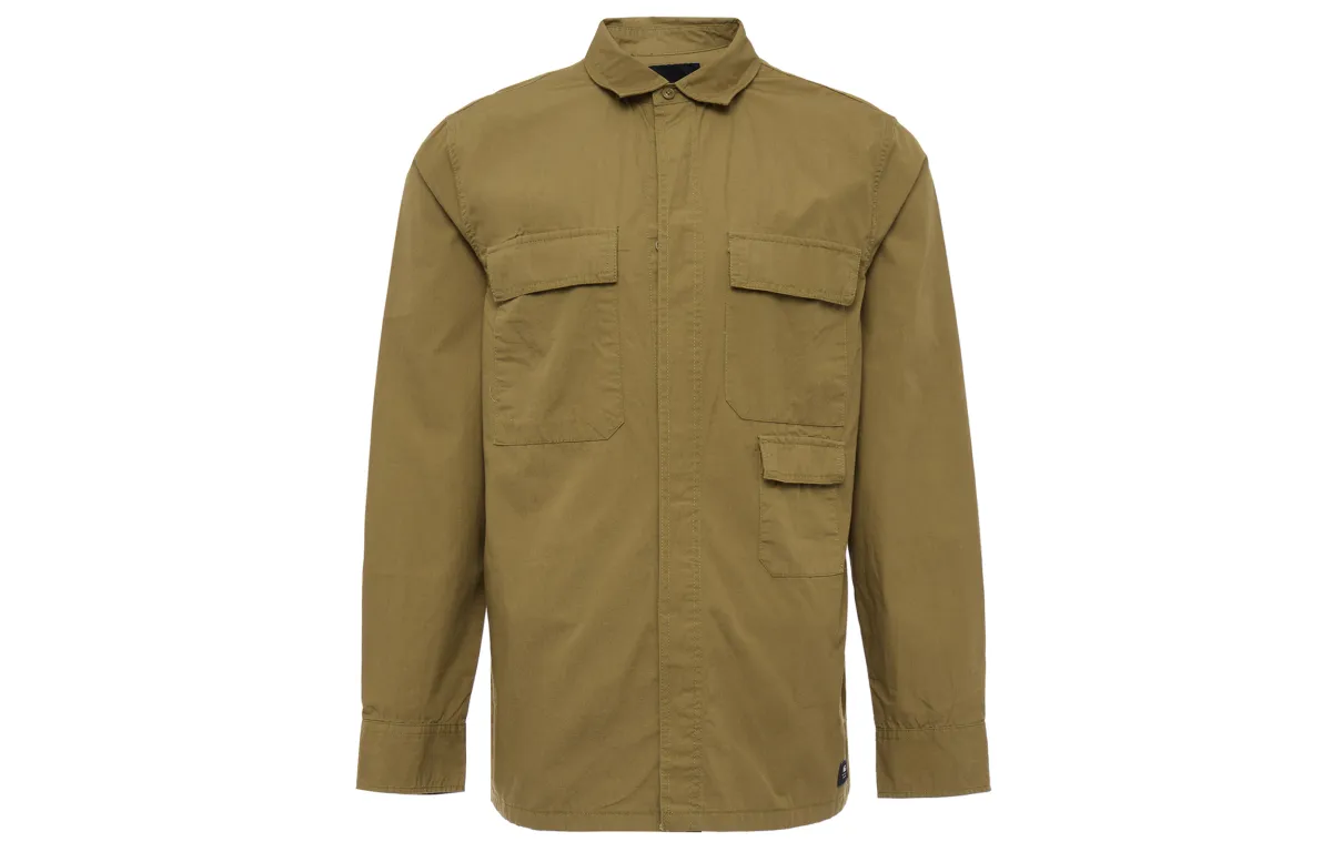 Vans Shirts Men's Khaki Lapel Moderate Straight Fit