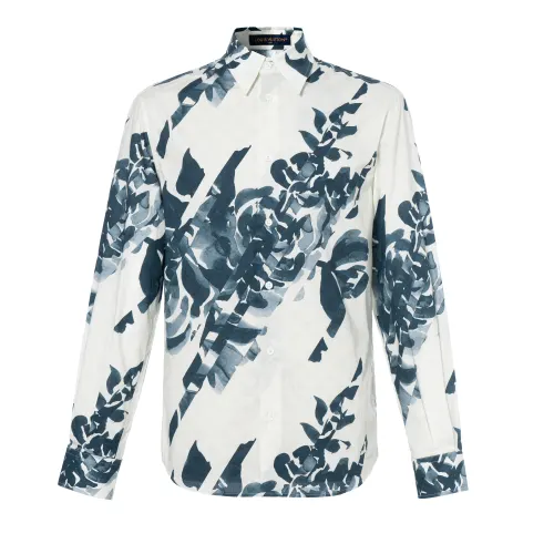 LOUIS VUITTON Long-Sleeved Printed Cotton Shirt