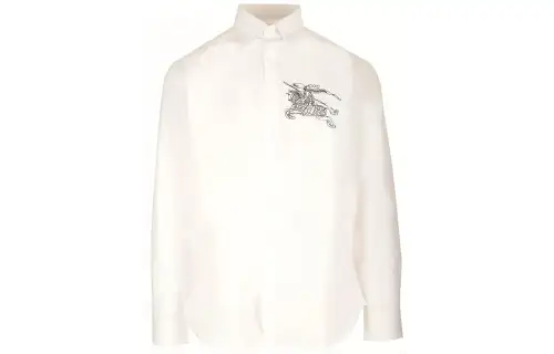 Burberry Shirts Men's White Lapel Moderate Other