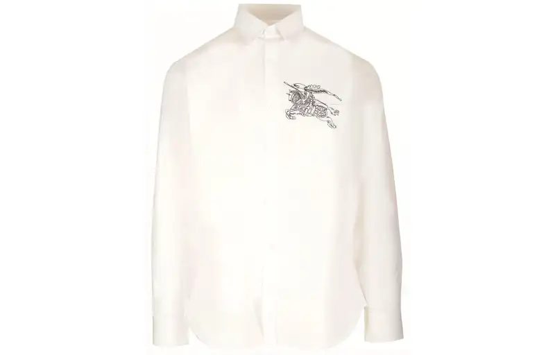 Burberry Shirts Men's White Lapel Moderate Other