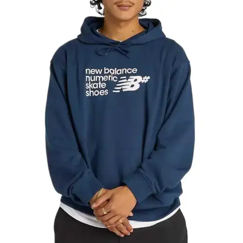 New Balance Numeric French Terry Hoodie Sweatshirt Men's Blue