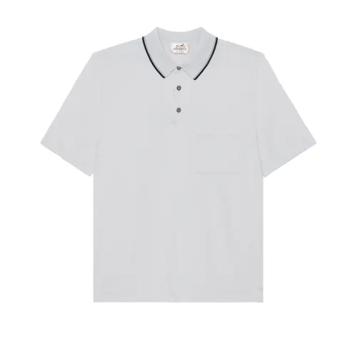 HERMES SS24 Polo Shirt Men's Mist White