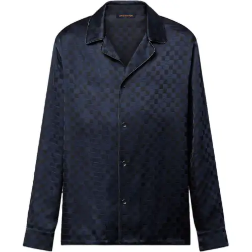 Lv Long Sleeved Silk Blend Evening Overshirt