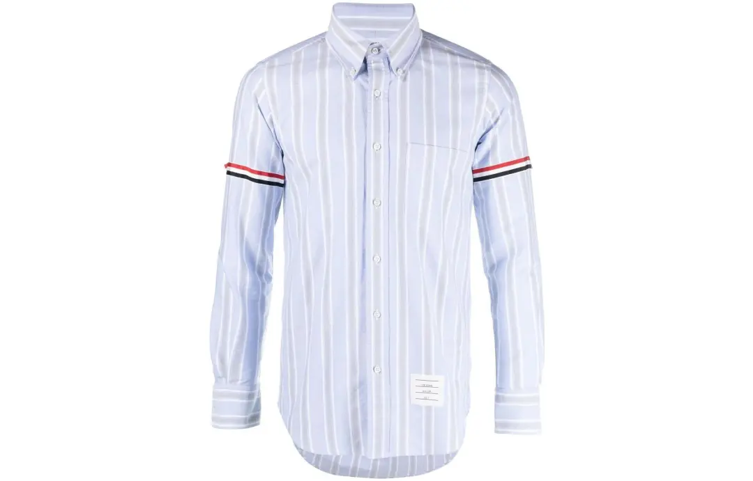 THOM BROWNE Stripe Detailed Button-Up Shirt