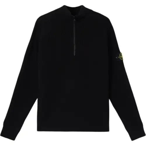 STONE ISLAND Ribbed Zip neck Sweater