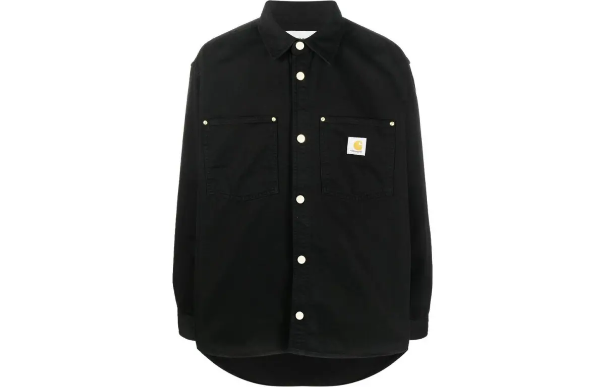 Carhartt WIP Shirts Men's Black Lapel Moderate Other