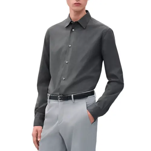 HERMES SS25 Shirt Men's Storm Gray