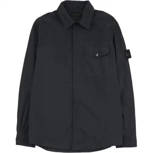 STONE ISLAND Long Sleeved Curved Hem Shirt