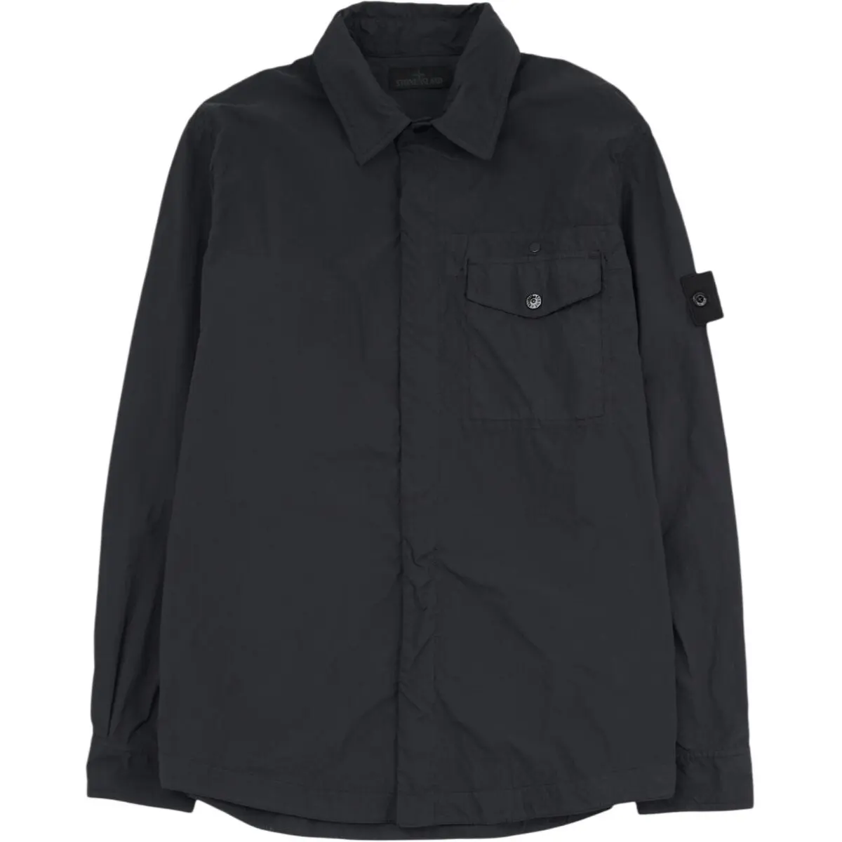 STONE ISLAND Long Sleeved Curved Hem Shirt