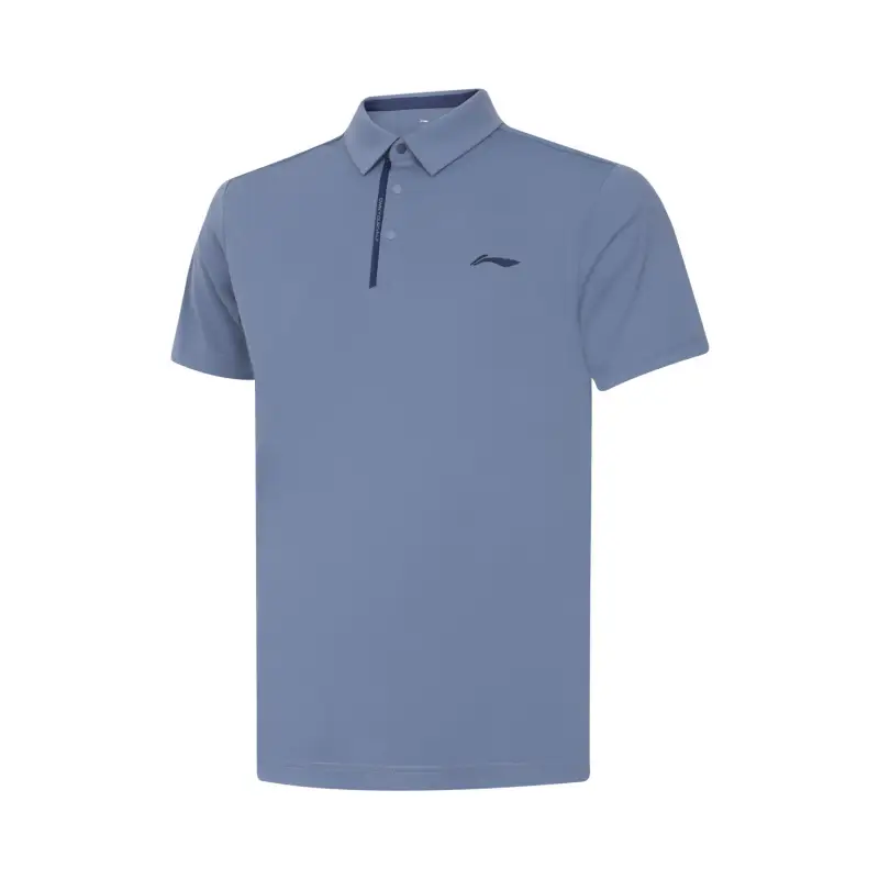 Li Ning Fitness Series Polo Shirt Men's Dusty Blue