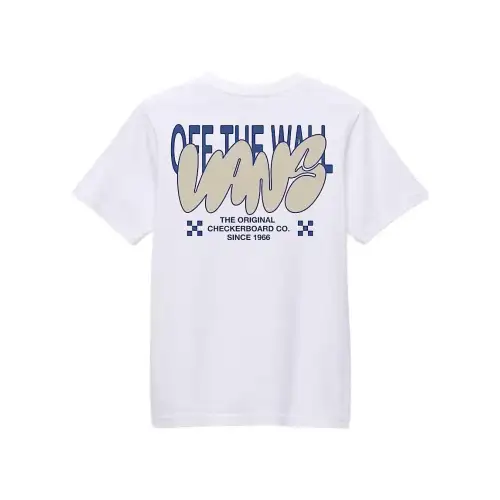 Vans T Shirts Men's White Crew Neck Moderate Straight Fit